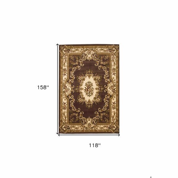 9 ft. 10 in. x 13 ft. 2 in. Polypropylene Plum & Ivory Area Rug, Homeroots, Mfr#: 350481